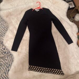 Good American dress - Black with gold rings and slit